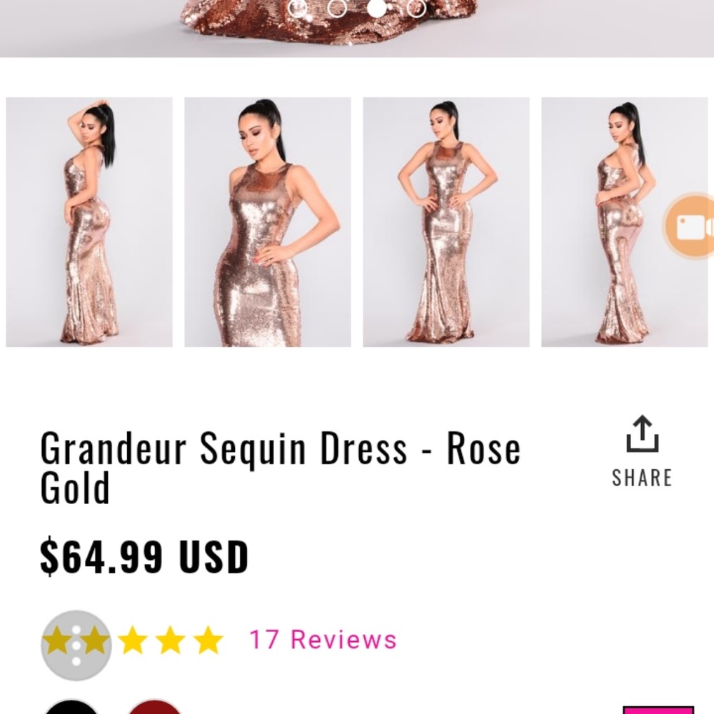Rose gold dress